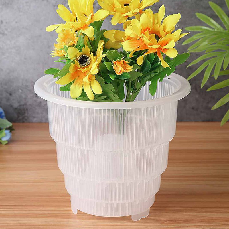 Mesh Pot Plastic Clear Orchid Flower Container Planter Breathable Home Gardening 
