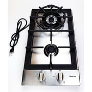 Magic Chef MCSCTG12S 12in Built-in Gas Cooktop Stainless Steel, Height 3.6in Width 12in Depth 11.8in