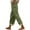 Green, variant on Staron Linen Pants for Women Solid Lace Casual Summer Cotton Lounge Trousers Drawstring High Waist Loose Wide Leg Trousers