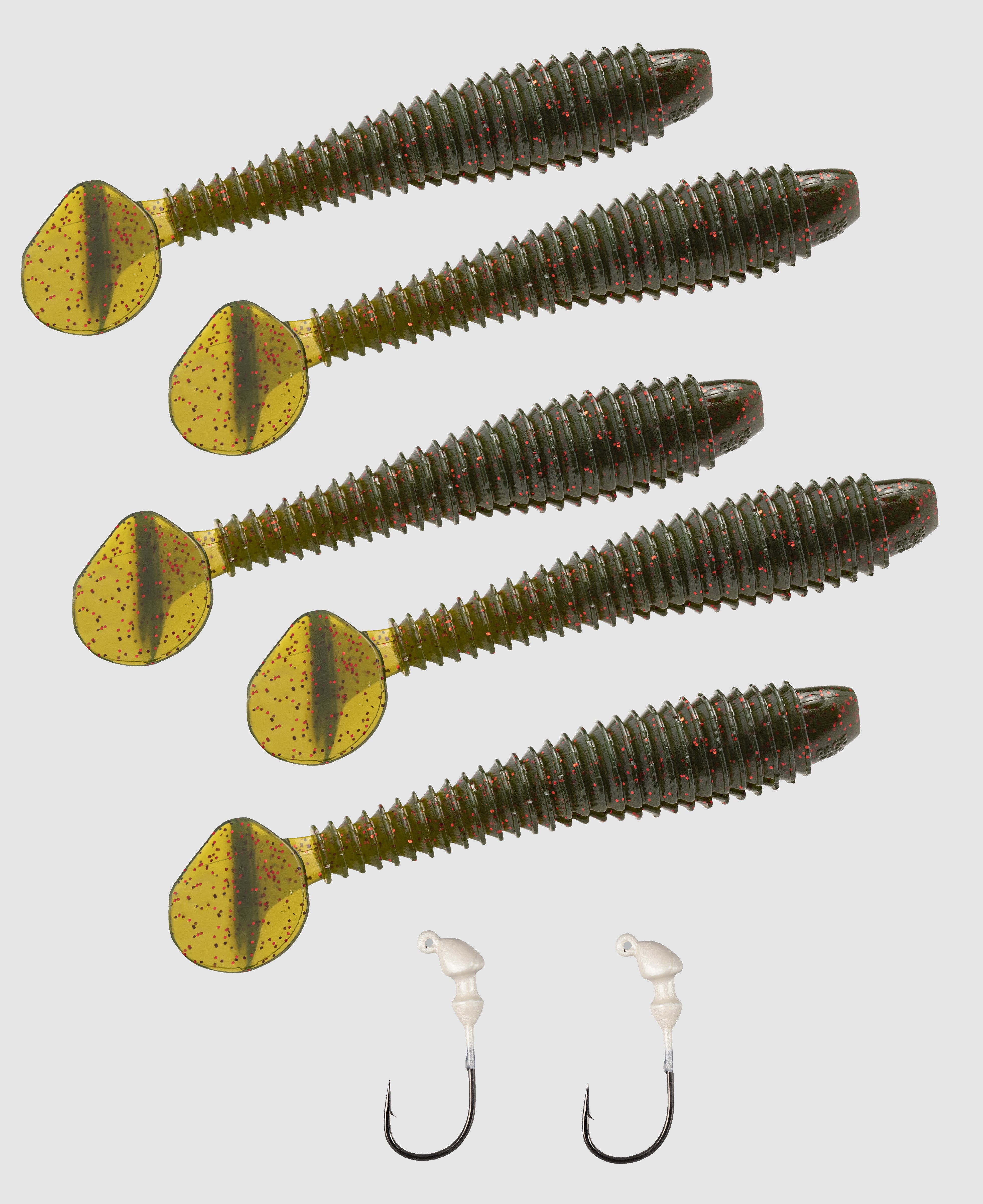 Strike King Rage Swimmer Kit 3 3/4" Avocado Soft Bait Lure