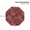 thumbnail image 3 of Pofeuu Snake Print Leather Coasters Set of 6, Round Cups Mugs Mat Pad for Home Kitchen Heat Resistant Drink Coasters,Octagon, 3 of 7