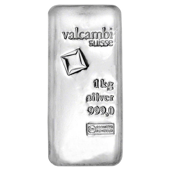 Valcambi Suisse 1-kg .999 Fine Silver Bar - Cast