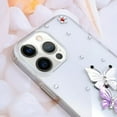 thumbnail image 4 of Compatible with iPhone 13 Pro Max Diamond Case 3D Butterfly Flower Glitter Sparkle Bling Luxury Shiny Crystal Rhinestone Clear Shockproof Protective Cover for Girls and Women, 4 of 12