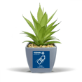 thumbnail image 1 of recyclable plastic s waste classification Fake Pineapple Flower Pot Vase Mini Decor, 1 of 3