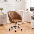 thumbnail image 2 of Yaheetech Modern Faux Leather Desk Chair for Home Office,Retro Brown, 2 of 8