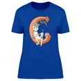 thumbnail image 1 of Cat With Letter C Tee Women's -Image by Shutterstock, 1 of 1