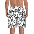 thumbnail image 3 of Kdxio Hand Drawn Snake Pattern Mens Casual Shorts - Drawstring Summer Beach Sports Shorts for Men, 3 of 9