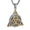 Silver-Gold, variant on Double-sided stainless steel triple goddess three-curve knot necklace Celtic knot Irish Christian trinity knot pendant