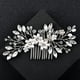 thumbnail image 1 of Nvzi Horquillas para el pelo de boda con flores para novias, peinetas con perlas de cristal, pinzas para el pelo, accesorios para el pelo de boda dorados, joyas plateadas, 1 of 4