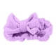 thumbnail image 4 of Paquete de 2 diademas cosméticas de franela, lazo elástico para el cabello con lazo para lavar , , maquillaje de spa, rosa, morado Macarena Diadema de maquillaje para mujer, 4 of 6
