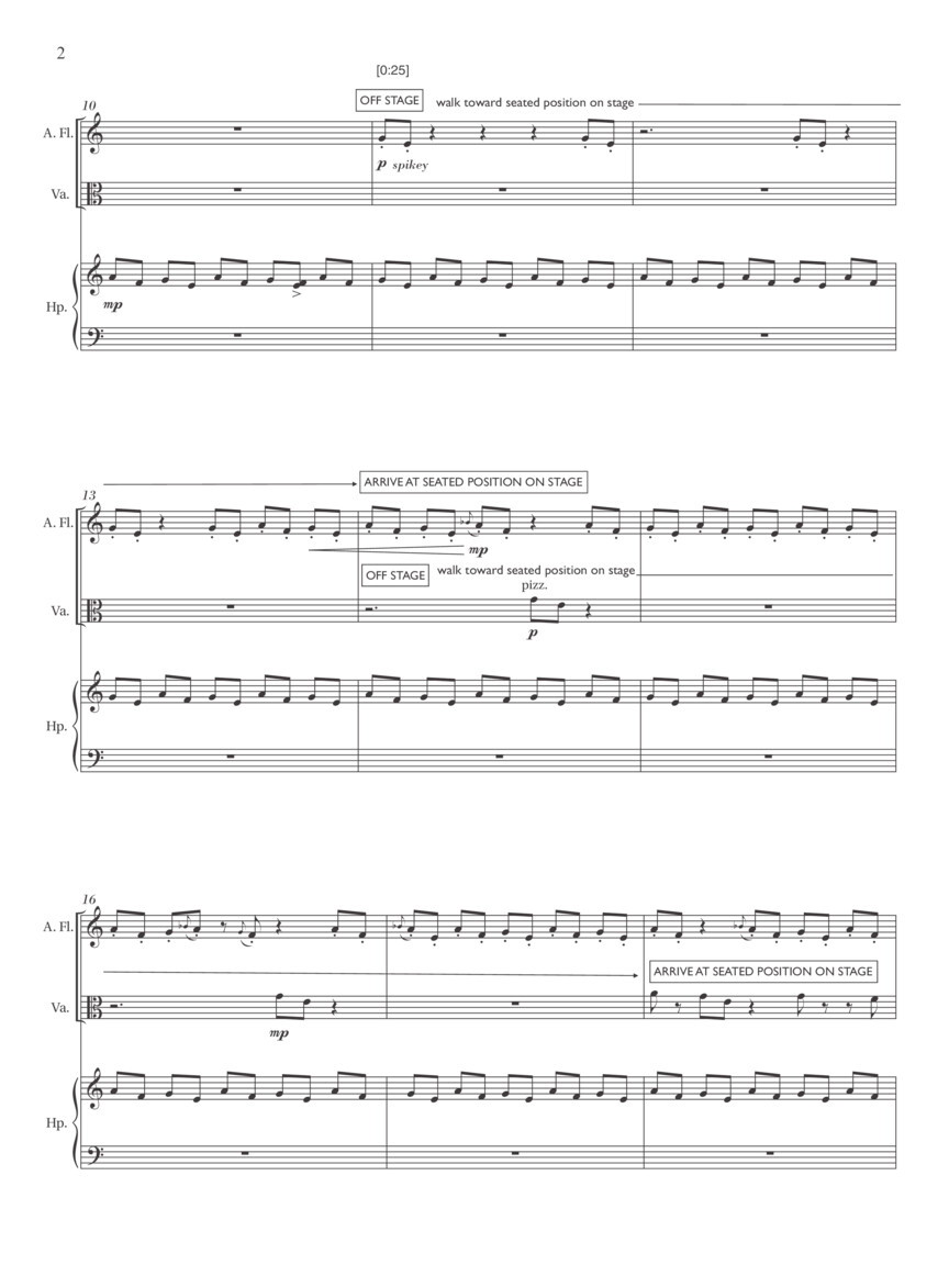 Beware of : For Alto Flute, Viola, Harp, and Pre-Recorded Audio Score and Parts (Sheet music)