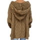 thumbnail image 5 of Suéter de manga larga con cuello en V y línea de color sólido calado informal sexy para mujer Blusa Fridja  hjk2168, 5 of 6