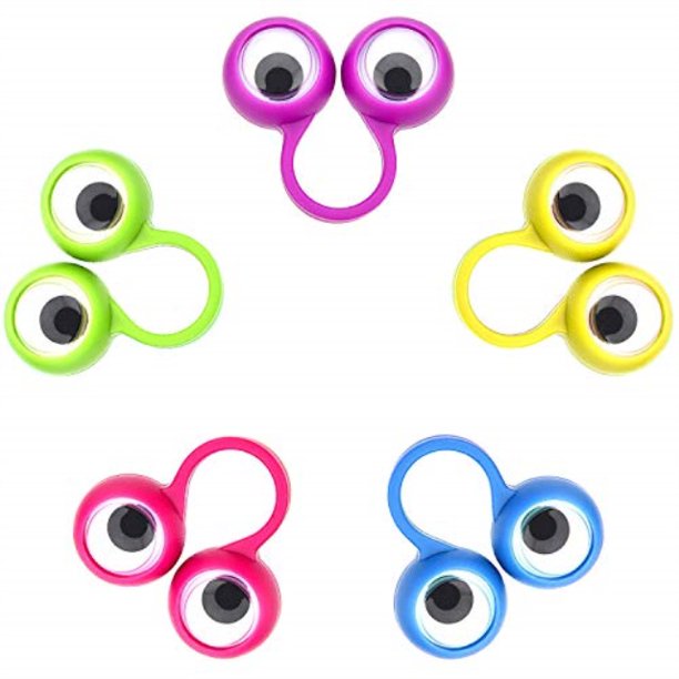 frienda 30 pieces eye finger puppets eye on rings googly eyeball ring party favor toys for kids
