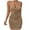 Khaki, variant on yillto Women Tank Dress Sleeveless V Neck Spaghetti Strap Tunic Dresses Summer Beach Swimwear Coverups