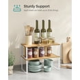 thumbnail image 4 of Cabinet Organizer Shelf, Set of 2 Kitchen Counter Shelves, Kitchen Storage, Spice Rack, Stackable, Expandable, Metal and Engineered Wood, Ink Black and Heather Greige UKCS020X02, 4 of 15