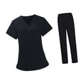 thumbnail image 1 of Conjunto de Uniformes Médicos Yuyangstore Negros para Mujer Talla M, 1 of 8