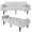 Polyester Gray, variant on MIKIBAMA 68.Inch Black 2 Seat PU Leather Mid Century Modern Convertible Futon Sofa Bed Tufted Split Back With Solid Wood Legs for Small Spaces