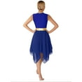 thumbnail image 4 of Jowowha Womens Liturgical Dance Sleeveless Dress Wide Leg Pants 2-piece Performance Outfit Royal Blue M, 4 of 7