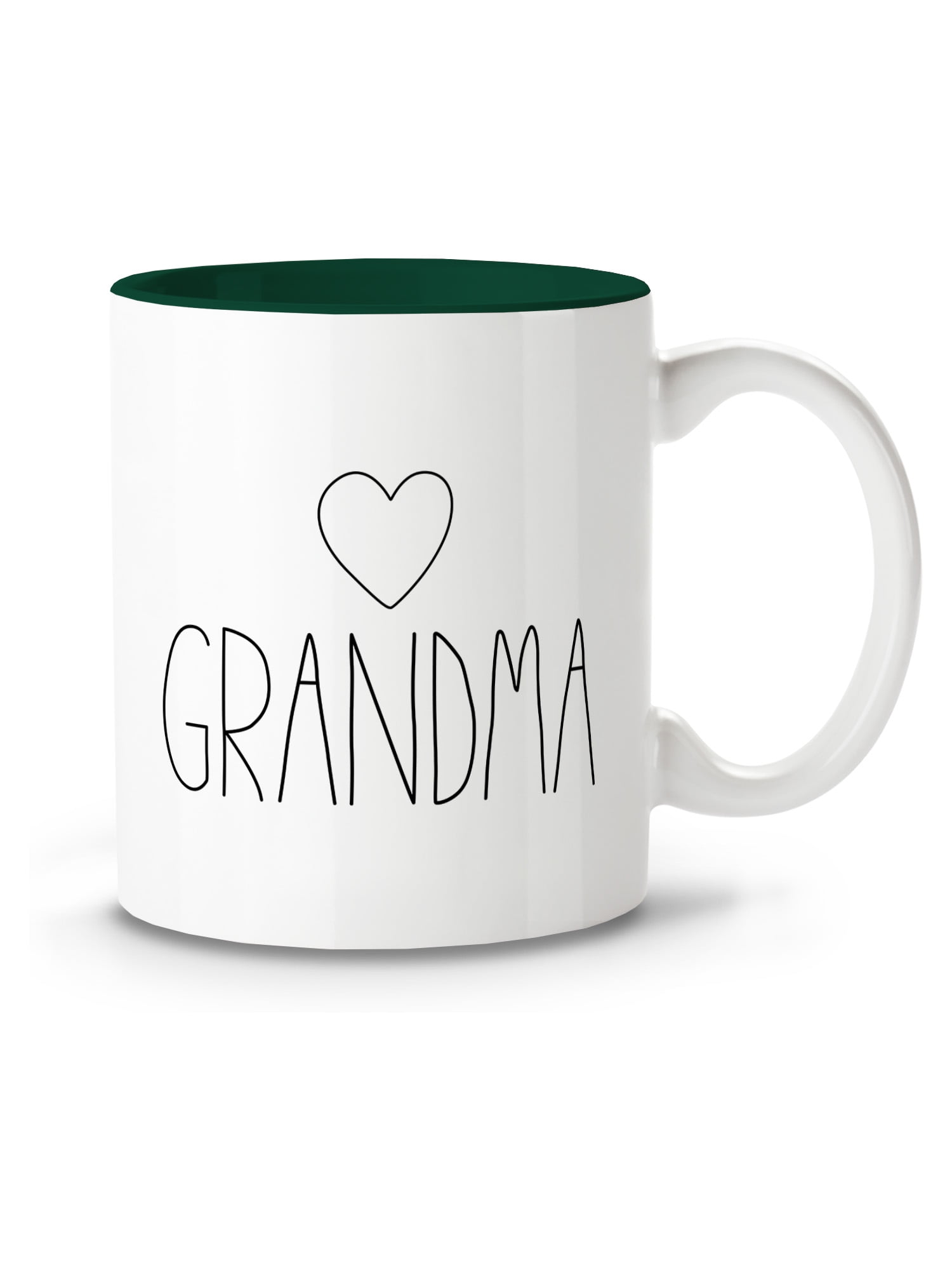 Best Nana Mug - Coffee Mug For Grandma - Best Grandmother Present Ceramic  Tea Cup 11oz Nana Christmas B Day Gifts - Green Interior 