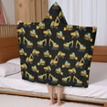 thumbnail image 5 of Cartoon Construction Vehicles Trucks Black Pattern Hooded Bath Towel，50"x30" for Ages 3 To 12 Kids, Quick Dry Lightweight Soft Microfiber Hood Beach Towel Cover Up for Kids, 5 of 7