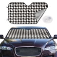 thumbnail image 4 of Goofa Houndstooth Black And White Printed Car Windshield Sunshade,Foldable Reflective Sun Visor,UV Protection Heat Blocker Sunshade,Car Cooling Accessory-, 4 of 7