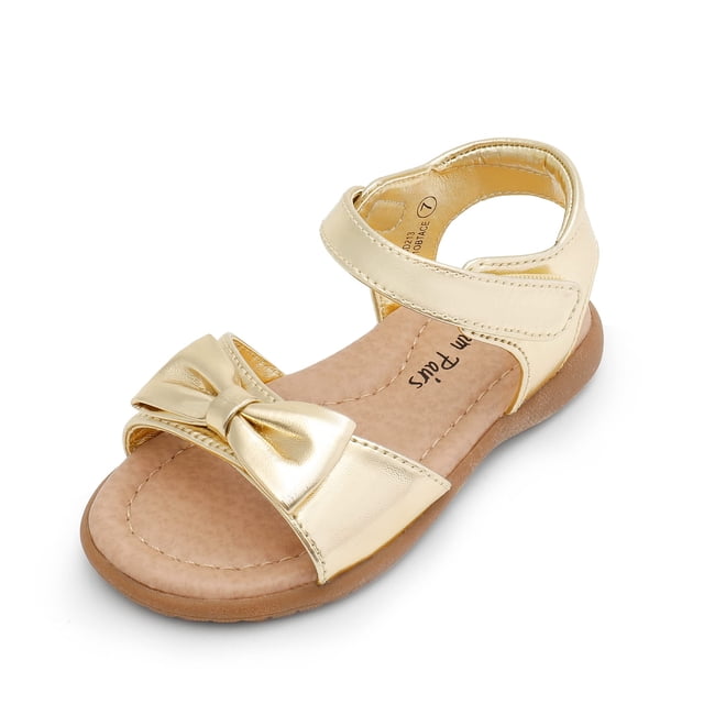 Sandalia DREAM PAIRS KSD213 Niñas Pequeñas Dorada con Moño Talla 10