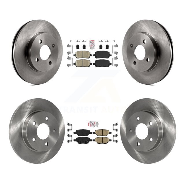 Transit Auto Front Rear Ceramic Pads and Disc Brake Rotors Kit for Car Pontiac G5 Pursuit K8A-101363