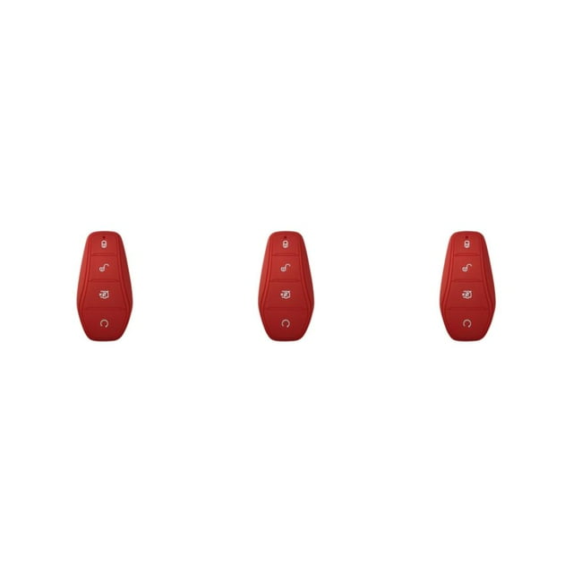 mmirethe Silicone Car Cover Glow In Dark For 360° Protection Dustproof Silica Gel Case Atto Key Byd Red 9 x 5cm 3Set