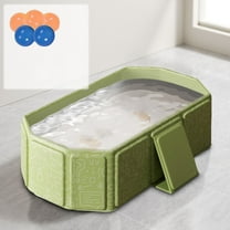 wowotier Portable Bathtub for Kids, Foldable Bathtub for Kids with 5 Balls, Toddler Bathtub with Drain Plug, Portable Bathroom Pool Water Toy for Boys Girls Kids, Cat Dog Wash Shower Basin