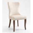 thumbnail image 2 of Set of 6 Wingback Upholstered Dining Chairs with Nailhead Trim, Fabric Side Dining Room Chairs with Tufted Button, Living Room Chairs for Home Kitchen Dining Room (Cream White), 2 of 8