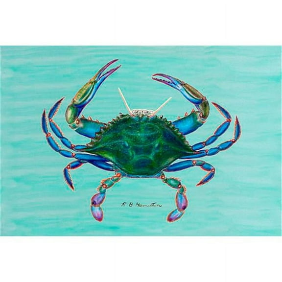 Betsy Drake DM004 Female Blue Crab Door Mat 18''x26''