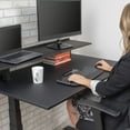 thumbnail image 5 of Stand Up Desk Store Split Top Electric Adjustable Height Standing Desk with Monitor Shelf (Black Frame/Matte Black Top, 48" Wide), 5 of 6
