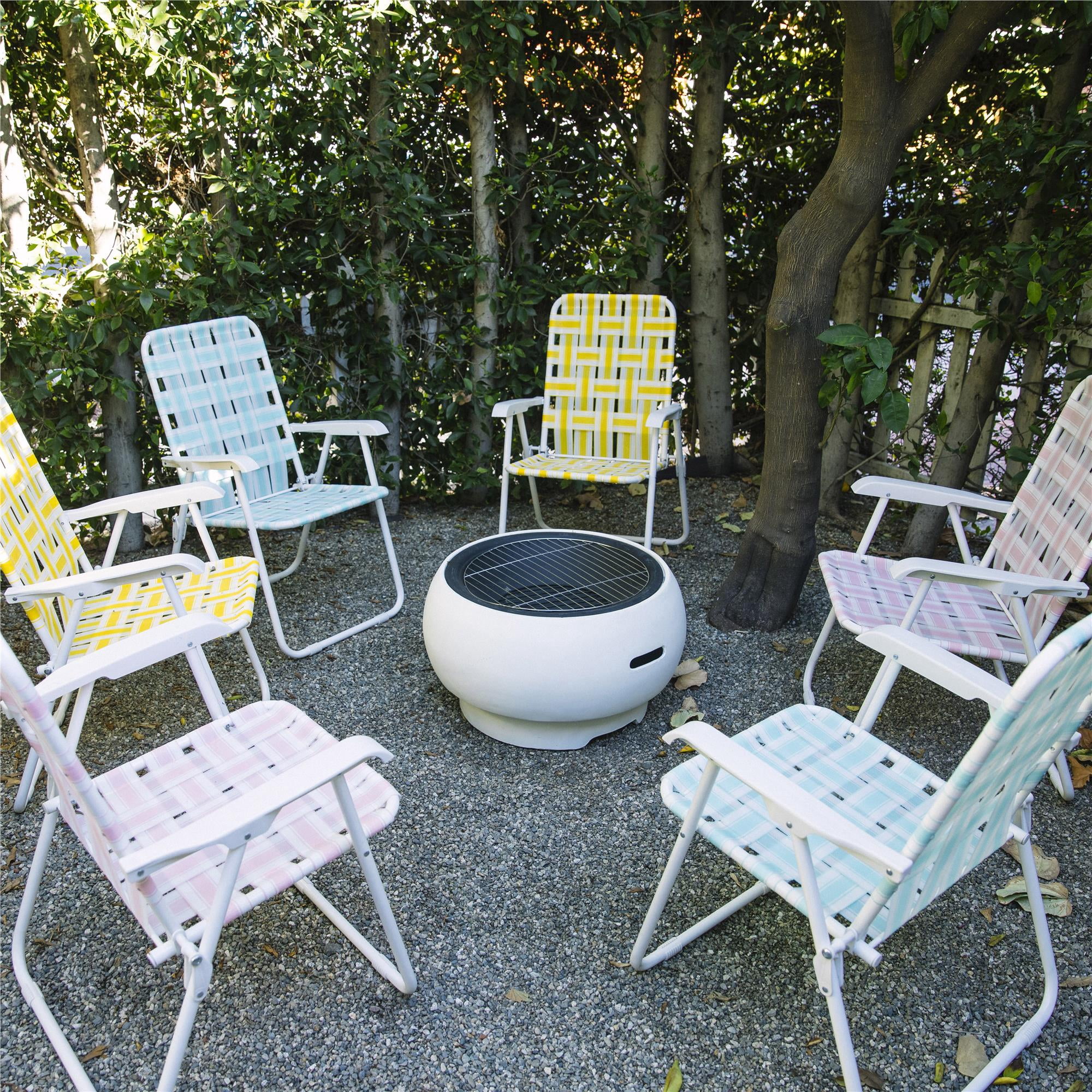 Novogratz Poolside Gossip, Priscilla Folding Chairs, 2-Pack, Gray