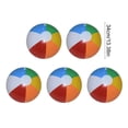 thumbnail image 3 of Inflatable Beach Balls 5 Pack PVC Multicolor Pool Party Summer Water Games Outdoor, 3 of 6