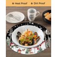 thumbnail image 3 of 15 Inch Round Placemats Set of 6, Black Christmas Non Slip Heat Insulation PP Table Mats, Snowman Xmas Tree Snowflake Winter Washable Place Mats for Kitchen Dining Party Table Decor, 3 of 7