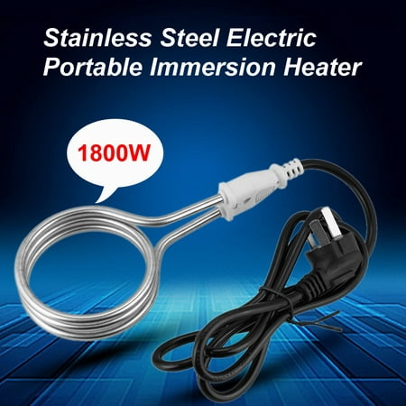 Zerone 1800W 220V Stainless Steel Electric Portable Immersion Heater Boiler Water Heating Element , Immersion Heater, Immersion Water