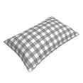 thumbnail image 2 of Haiem Pillowcase for Hair and Skin Queen - Gray Checkboard Printed Soft Pillowcase with Envelope Closure-16"x24", 2 of 8