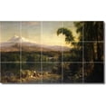 thumbnail image 1 of Ceramic Tile Mural-Frederic Church Landscapes Painting 206. 60" w x 36" h using (15) 12 x 12 ceramic tiles, 1 of 3