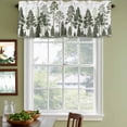 thumbnail image 3 of Green Pine Tree Curtain Valances for Windows, Kitchen Valance Window Treatments Panel 2 Pack, Spring Botanical Watercolor Rod Pocket Short Curtains for Bathroom Bedroom 42 x 18 Inch, 3 of 8