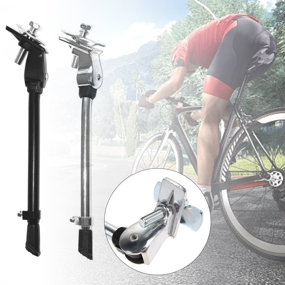Bike Kick Stand Prop Adjustable Mountain Bicycle Cycle Side Rear Metal Rubber 
