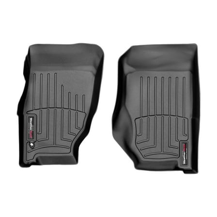 WeatherTech Custom Fit FloorLiners compatible with 2002-2007 Jeep Liberty - 1st Row (Driver & Passenger), Black