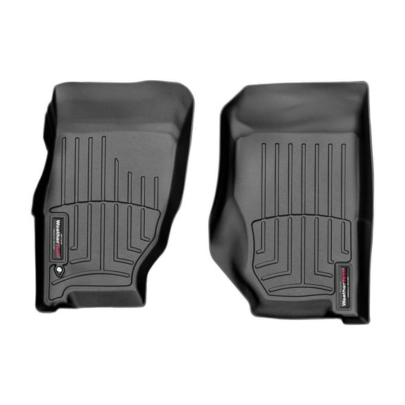 WeatherTech Custom Fit FloorLiners compatible with 2002-2007 Jeep Liberty - 1st Row (Driver & Passenger), Black