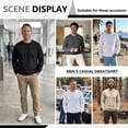 thumbnail image 2 of Iceglad Men's Corduroy Crewneck Sweatshirt - Long Sleeve Casual Textured Pullover with Chest Pocket & Rib-Knit Cuffs, 2 of 7