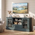 thumbnail image 4 of Costway Farmhouse TV Stand for TVs up to 70" Entertainment Media Center Storage Cabinet Teal Blue, 4 of 10