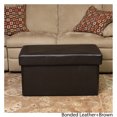 thumbnail image 1 of Sierra Brown Bonded Leather Folding Storage Ottoman, 1 of 4