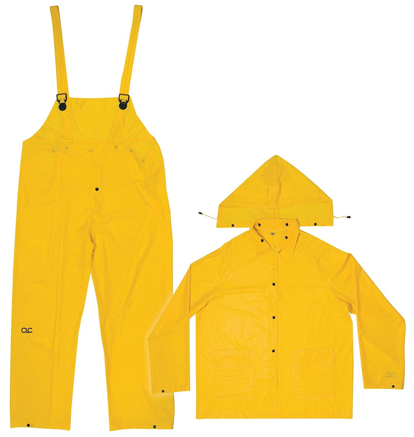 Clc Custom Leathercraft Rain Wear R110l Mm Yellow 3 Piece Rain Suit Large Walmart Com