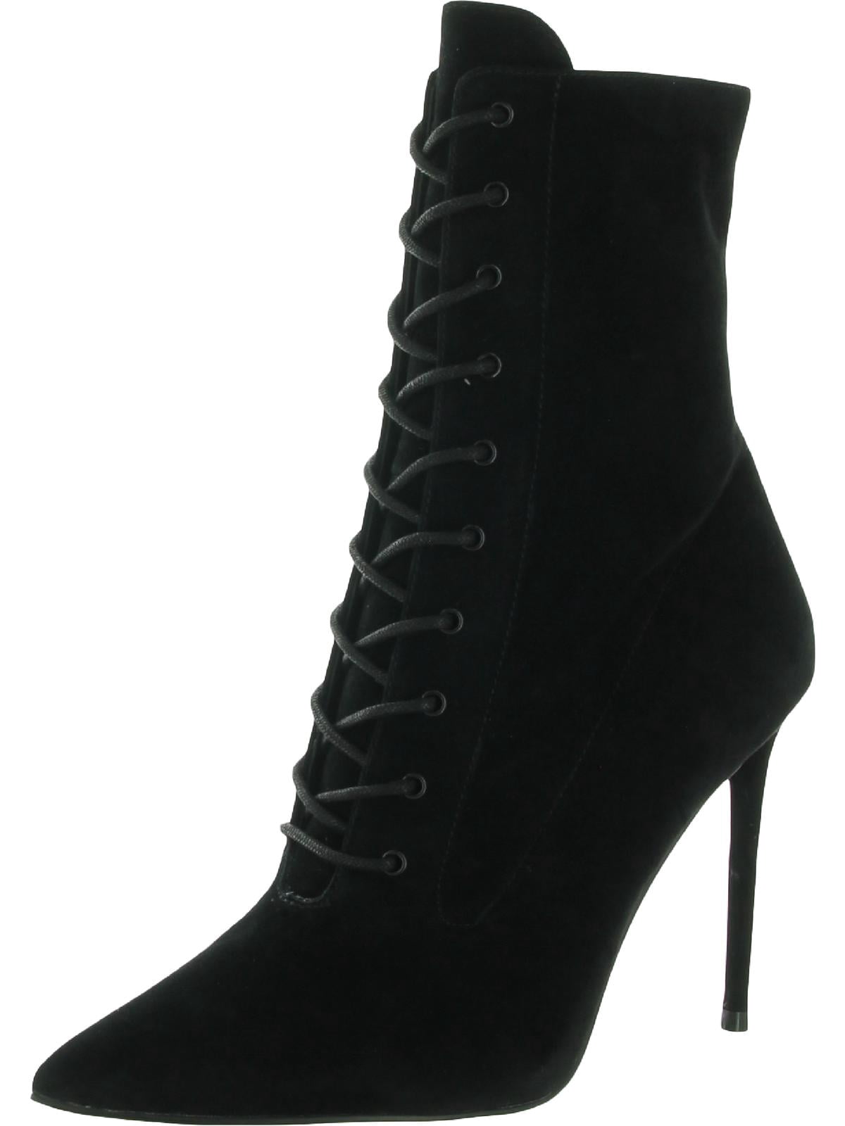 Steve Madden Womens Valency Suede Stiletto Ankle Boots Black 