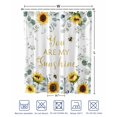 thumbnail image 4 of Split Shower Curtain for Transfer Bench, Sunflower Fabric Shower Curtains for Bathroom, Summer Botanical Green Eucalyptus Leaves Tub Sliding Transfer Bench Waterproof Bath Curtains 72"x84", 4 of 9
