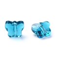 thumbnail image 2 of 100pcs Transparent Glass Beads Faceted Butterfly Marine Blue 6.5x8x5.5mm Hole: 1mm Blue, 2 of 2