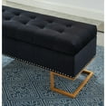 thumbnail image 1 of Imperial Capitonné Double Ottoman Avec Des Clous Et De La Base (Noir), 1 of 3